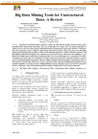 Big Data Mining Tools for Unstructured Data: a Review YOGESH S