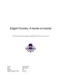 Edgex Foundry: a Hands-On Tutorial