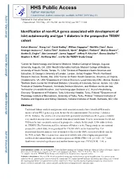 Identification of Non-HLA Genes Associated with Development of Islet Autoimmunity and Type 1 Diabetes in the Prospective TEDDY Cohort