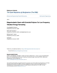 Magnetoelastic Beam with Extended Polymer for Low Frequency Vibration Energy Harvesting