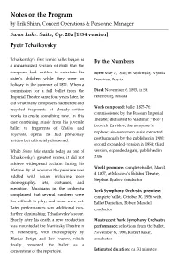 Notes on the Program by Erik Shinn, Concert Operations & Personnel Manager
