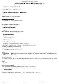 Summary of Product Characteristics