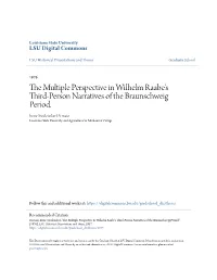The Multiple Perspective in Wilhelm Raabe's Third-Person Narratives of the Braunschweig Period
