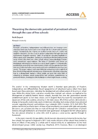 Theorising the Democratic Potential of Privatised Schools Through the Case of Free Schools