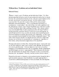 Tradition and an Individual Talent Edward Chaney Text Copy