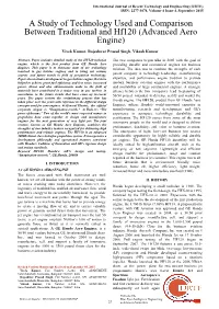 A Study of Technology Used and Comparison Between Traditional and Hf120 (Advanced Aero Engine)
