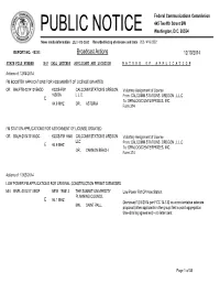 Broadcast Actions 12/10/2014
