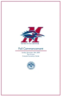 Fall Commencement