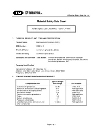 Material Safety Data Sheet