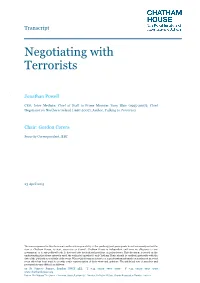 Negotiating with Terrorists