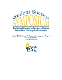 Faculty & Staff Virtual Professional Development Program