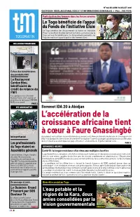 L'accélération De La Croissance Africaine Tient À Cœur À Faure