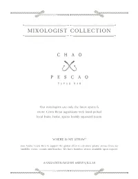 Mixology 2020 Chao Pescao
