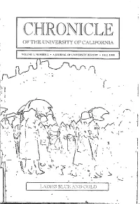OF the UNIVERSITY of CALIFORNIA Editorial Board
