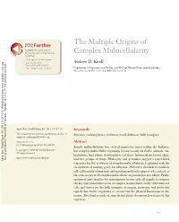 The Multiple Origins of Complex Multicellularity
