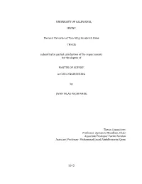 UNIVERSITY of CALIFORNIA, IRVINE Flexural Behavior of Two