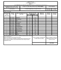 ANNEXURE 5.10 (CHAPTER V , PARA 25) FORM 11 List Of
