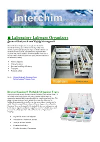 Laboratory Labware Organizers Drawer/Ganizers® and Refrig/Arrangers®