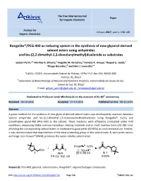 Rongalite®/PEG-400 As Reducing System in the Synthesis Of