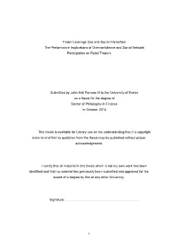 Trader Leverage Use and Social Interaction: the Performance Implications of Overconfidence and Social Network Participation on Retail Traders