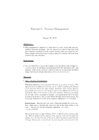 Tutorial 2 : Process Management