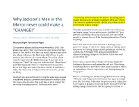 Why Jackson's Man in the Mirror Never Could Make a “CHANGE!”