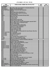 Attachment a -Rfp 20041 - Pricing