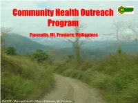 Community Health Outreach Program, Paracelis