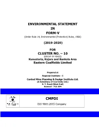 Environmental Statement in Form-V Cluster No. – 10
