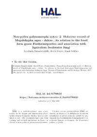 Non-Pollen Palynomorphs Notes: 2