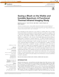 Seeing a Blush on the Visible and Invisible Spectrum: a Functional Thermal Infrared Imaging Study