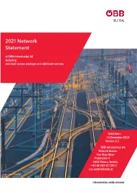 2021 Network Statement