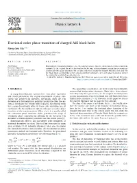 Fractional-Order Phase Transition of Charged Ads Black Holes