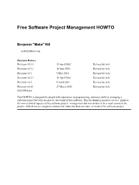 Free Software Project Management HOWTO