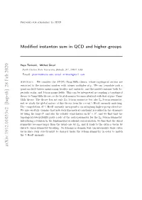 Modified Instanton Sum in QCD and Higher-Groups