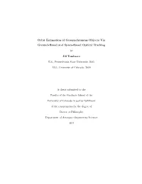 Orbit Estimation of Geosynchronous Objects Via Ground-Based and Space-Based Optical Tracking