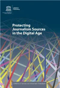 Protecting Journalism Sources in the Digital