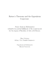 Ratner's Theorems and the Oppenheim Conjecture