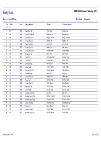 REV Entry List