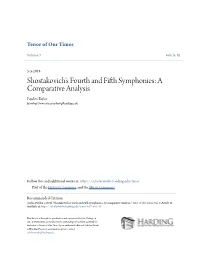 Shostakovich's Fourth and Fifth Symphonies: a Comparative Analysis
