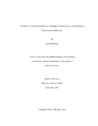 The Effect of Adaptive Perfectionism, Maladaptive Perfectionism, and Feedback On