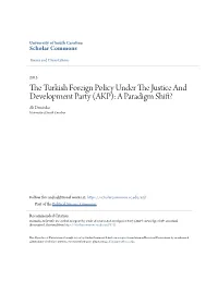 The Turkish Foreign Policy Under the Justice and Development Party (AKP): a Paradigm Shift?