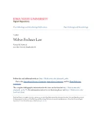 Weber-Fechner Law Forrest W