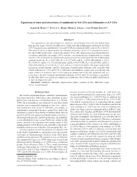 Equations of State and Structures of Andalusite to 9.8 Gpa and Sillimanite to 8.5 Gpa