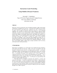 Instruction Cache Prefetching Using Multilevel Branch Prediction