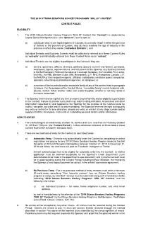 “NHL 20” CONTEST CONTEST RULES ELIGIBILITY 1. the 2019