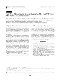 Real-Time 3-Dimensional Echocardiography of the Heart 13 Years After Partial Left Ventriculectomy