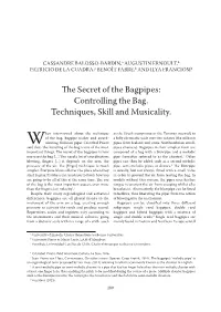 The Secret of the Bagpipes: Controlling the Bag. Techniques, Skill and Musicality