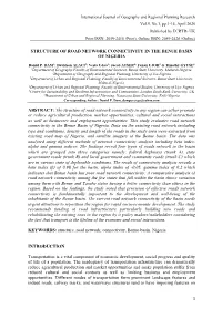 The Structure of Road Network Connectivity In