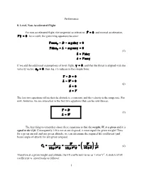 8. Level, Non-Accelerated Flight